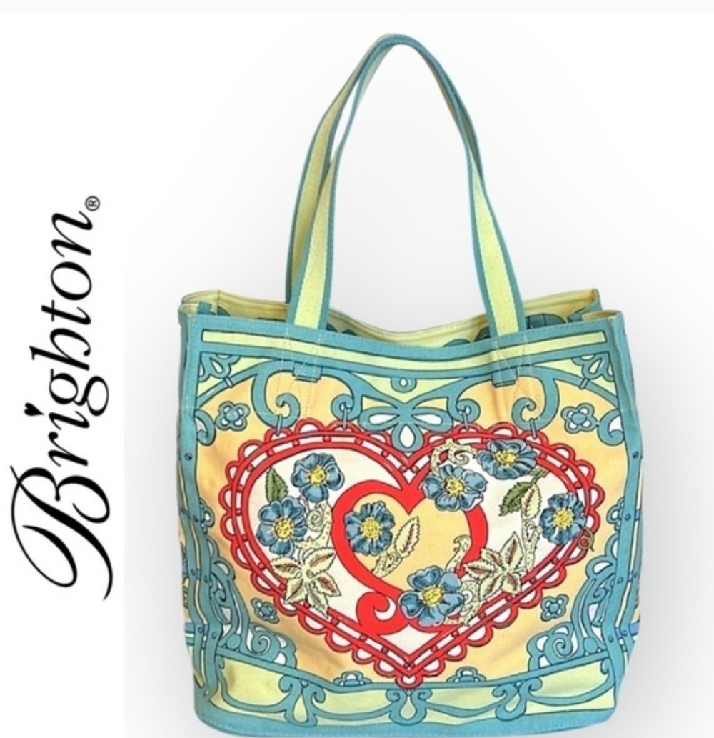 Brighton A Winters Love Canvas Tote NWT - Picture 2 of 10